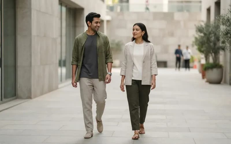 Plain Tee + Kurta: Indo-Western Layering Made Easy