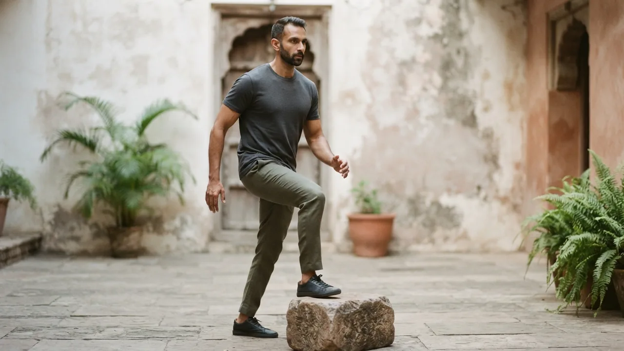 Minimalist editorial photo illustrating getting fit right matters more than getting quantity right, muted neutral tones, soft natural light, premium plain t-shirt context